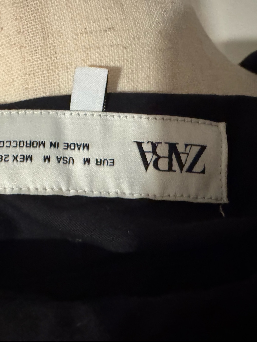 Zara Poplin Shirt Dress Cotton Maxi Shirt Dress in Black Size Medium - Picture 7 of 7